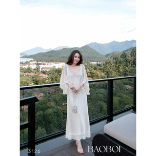 [ẢNH THẬT] SET LỤA HOA VĂN VIỀN REN ÁO 2S CVAY DÀI KÈM CDG SLHVVR
