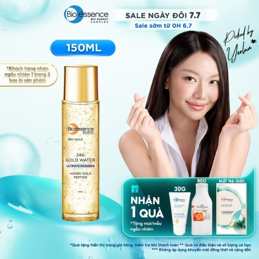 Nước dưỡng ngăn ngừa lão hóa Bio-Essence Bio-Gold Bio-Essence Gold chiết xuất vàng 24k 150ml