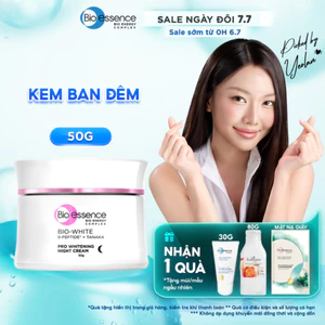 Kem Dưỡng Trắng Sáng Da Chuyên Sâu Ban Đêm Bio-essence Bio-White Pro chiết xuất Tanaka & Camellia 50g