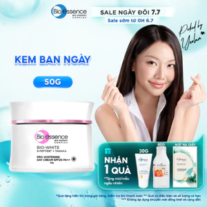 Kem Dưỡng Trắng Sáng Da Ban Ngày Bio-essence Bio-White Pro SPF20 PA++ Day Cream chiết xuất Tanaka&Camellia 50g