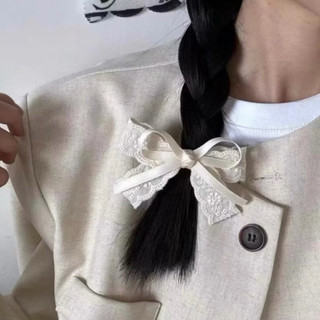 Kẹp Tóc Nơ Mini Trắng Xinh Xắn Vintage Kiểu Dáng Công Chúa Kẹp Nơ Tiểu Thư - KẸP MỎ VỊT