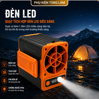 Quạt Mini Đeo Thắt Lưng F13 Với 4 Cấp Gió Siêu Mát, Pin 10.000mah Sử Dụng 12-48h Liên Tục, Có Thể Thay Thế Sạc Dự Phòng!