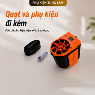 Quạt Mini Đeo Thắt Lưng F13 Với 4 Cấp Gió Siêu Mát, Pin 10.000mah Sử Dụng 12-48h Liên Tục, Có Thể Thay Thế Sạc Dự Phòng!