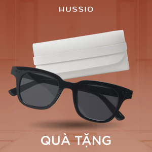 Quà tặng mắt kính thời trang thanh lịch, sang trọng, màu đen tối giản - HUSSIO