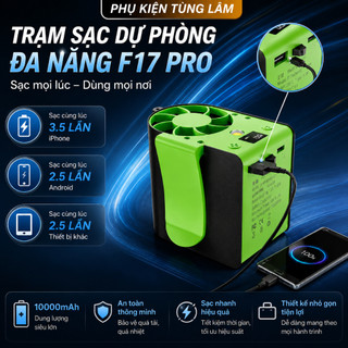 Quạt Đeo Thắt Lưng TIREK F17 Quạt Mini Pin Khủng Gió Phản Lực Mạnh Động Cơ Không Chổi Than 7 Cấp Độ Gió!