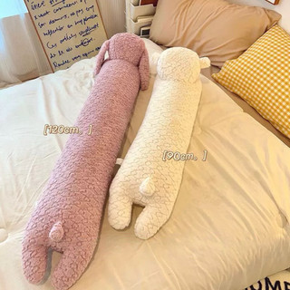 Gấu Thú Bông Gối Ôm Dài Ngủ Hình Động Vật Ngộ Nghĩnh Heo Thỏ Cún Hà Mã Quà Tặng Độc Đáo Lông Xù Mềm Mịn Siêu Dễ Thương