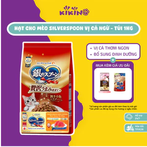 Hạt Cho Mèo Silver Spoon Nhật Bản Dòng Thơm Ngon Túi 1kg - Vị Cá Ngừ Thơm Ngon, Dinh Dưỡng