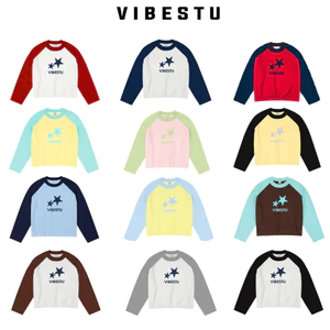 Áo Thun Tay Dài Raglan Boxy VIBESTU ''Longsleev Raglan Star '' Form Boxy 250Gsm Cotton
