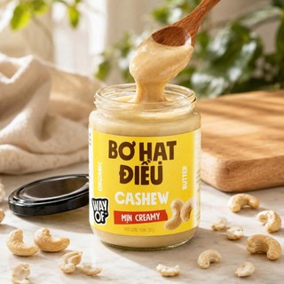 Bơ Hạt Điều Mịn WayOf - Không Đường Không Dầu - Giàu Protein Eat Clean Gym