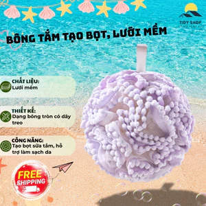 TIDY SHOP - Bông Tắm Tạo Bọt Lưới Mềm, Bông Tắm Treo Nhà Tắm, Bông Tắm Tẩy Tế Bào Chết Nhẹ Nhàng, Dụng Cụ Tắm Tạo Bọt