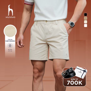Quần short nam SEASON "BA" vải kaki nhung xuất xịn, co giãn 4 chiều, chuẩn form - HUSSIO