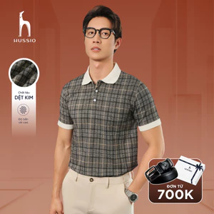 Áo polo nam caro SIVO, vải cotton sợi dệt kim dày dặn, trẻ trung, thanh lịch, sang trọng - HUSSIO