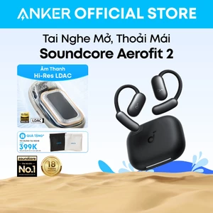 Tai nghe bluetooth kẹp tai soundcore AeroFit 2, âm thanh Hi-Res, có thể điều chỉnh theo kích thước tai, đeo êm ái