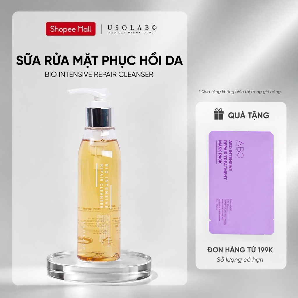 Sữa rửa mặt USOLAB Bio Intensive Repair Cleanser phục hồi tế bào gốc, dịu nhẹ 150ml