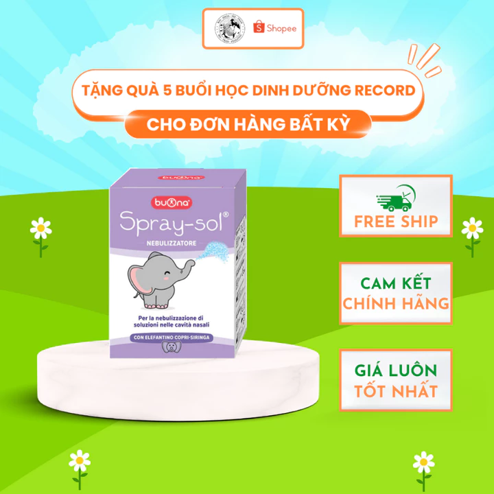 Buona Spray-sol - Dụng cụ rửa mũi, xịt mũi chuyên dụng cho trẻ