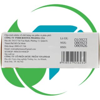 Combo 2 Hộp (30V Trắng) Vivita.E Rostex Trắng 30 Viên - Rostex - Vinaphar - Vitamin Phục Hồi
