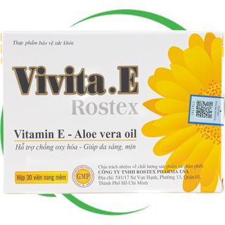 Combo 2 Hộp (30V Trắng) Vivita.E Rostex Trắng 30 Viên - Rostex - Vinaphar - Vitamin Phục Hồi