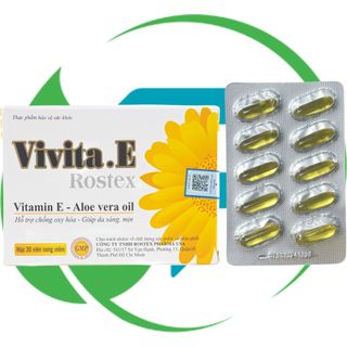 Combo 2 Hộp (30V Trắng) Vivita.E Rostex Trắng 30 Viên - Rostex - Vinaphar - Vitamin Phục Hồi