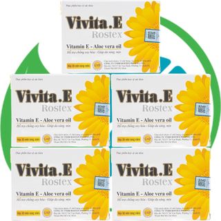 Combo 5 Hộp (30V Trắng) Vivita.E Rostex Trắng 30 Viên - Rostex - Vinaphar - Vitamin Phục Hồi