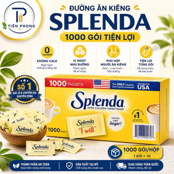 [Date 2028] Set 100 gói Đường ăn kiêng Splenda cho người bệnh tiểu đường, người ăn kiêng