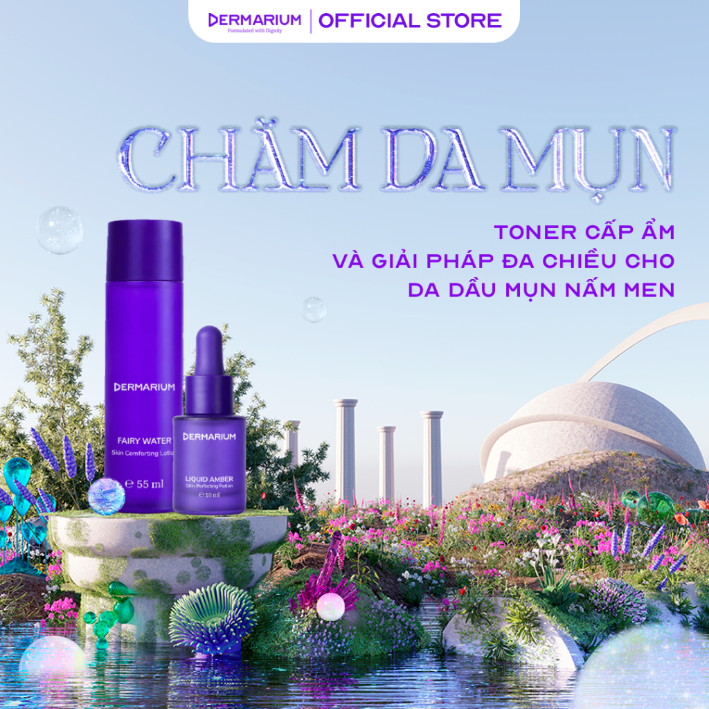 Combo chăm da mụn giải pháp cho da dầu, mụn, nấm men, hỗ trợ kiềm dầu và giảm thâm sau mụn