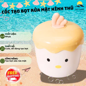 Cốc Tạo Bọt Rửa Mặt Hình Thú, TIDY SHOP, Ly Tạo Bọt Sữa Rửa Mặt, Dụng Cụ Đánh Bọt Rửa Mặt, Cốc Tạo Bọt Tiện Lợi