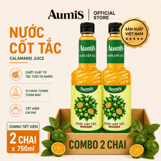 Nước Cốt Tắc Aumis 750ML – Giải Pháp Thay Tắc Tươi, Pha Trà Trái Cây Thanh Mát Ngày Hè