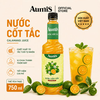 Nước Cốt Tắc Aumis 750ML – Giải Pháp Thay Tắc Tươi, Pha Trà Trái Cây Thanh Mát Ngày Hè