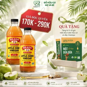 Giấm Táo Hữu Cơ 473ml Bragg Hỗ Trợ Tiêu Hoá, Detox Cơ Thể, Thanh Lọc Tự Nhiên – Natural Market