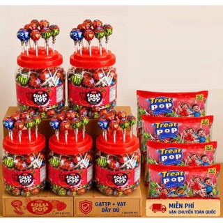 Kẹo mút hũ PRAN Treat Pop100 que đủ mùi 1000g - Nhập Khẩu Bangladesh