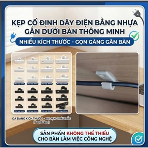 Kẹp Cố Định Dây Điện Bằng Nhựa Gắn Dưới Bàn Thông Minh Nhiều Kích Thước