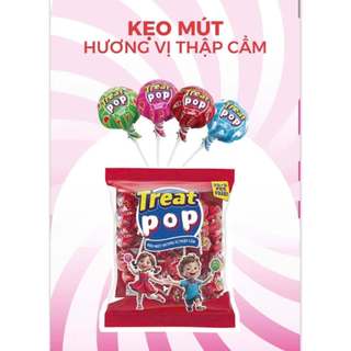 Kẹo mút hũ PRAN Treat Pop100 que đủ mùi 1000g - Nhập Khẩu Bangladesh