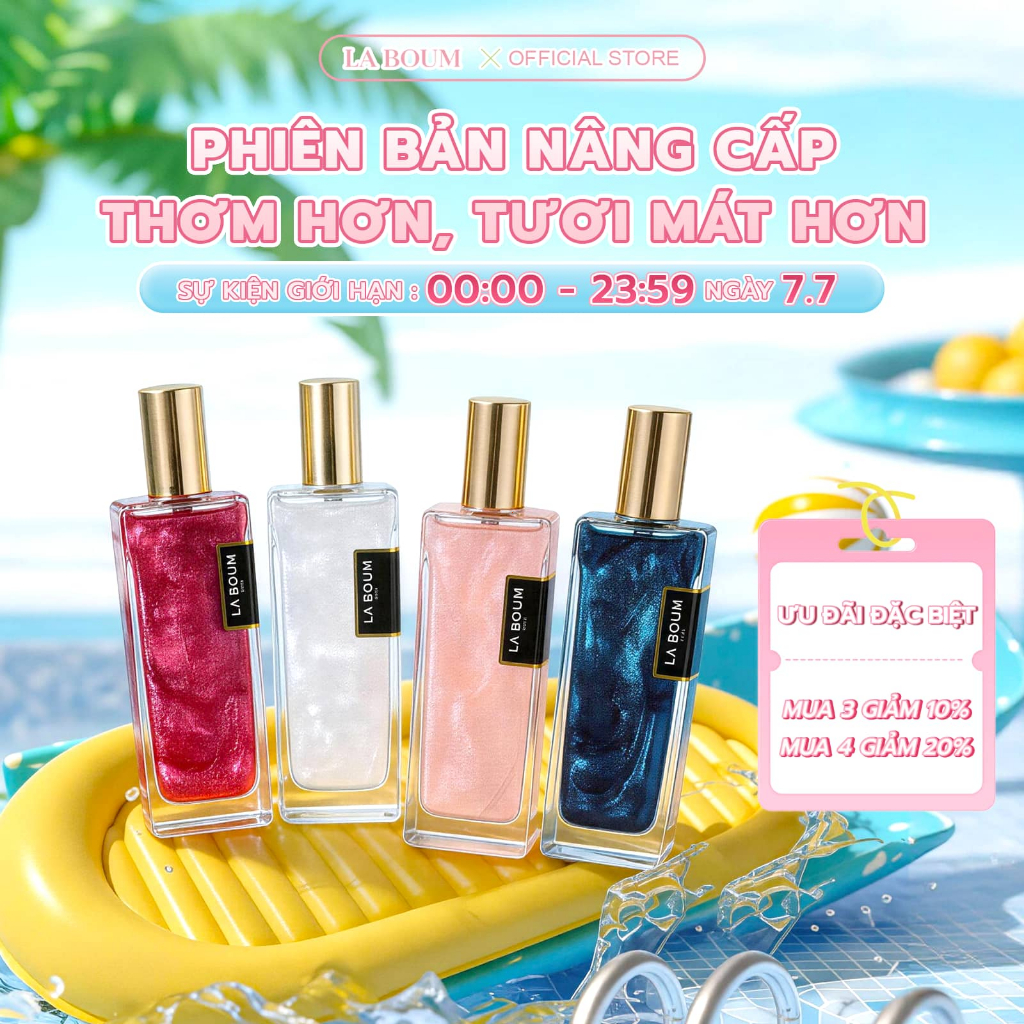 (For LIVE)Nước Hoa LABOUM Unisex 50ml First Sight Lưu Hương Lâu Có Nhũ Lấp Lánh Sang Trọng