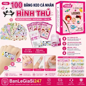 Hộp 100 Băng Cá Nhân HÌNH THÚ Nhiều Mẫu Ngộ Nghĩnh - Băng Y Tê Ugro HÌNH THÚ Siêu Cute, Chống Thấm Nước