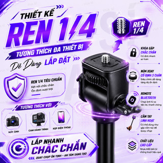 Chân Máy Ảnh Điện Thoại VUASI 91666 Kèm Remote Bluetooth, Đèn LED Hỗ Trợ Livestream, Quay Video