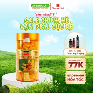 Viên Uống Sữa Ong Chúa Costar Royal Jelly 1450mg Hỗ Trợ Đẹp, Mịn Màng Da