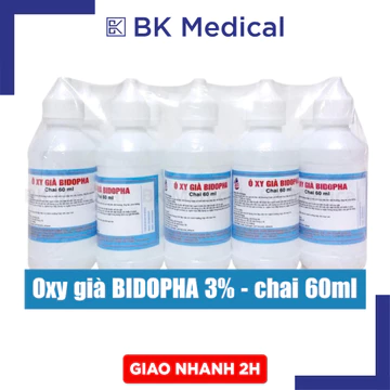 (hỏa tốc) Lốc 10 chai Oxy già Bidopha chai 60ml
