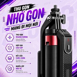 Tripod Gậy Selfie VUASI P185 Gậy Chụp Ảnh 4 Chân Tặng Kèm Remote, Chiều Dài Sử Dụng 30-180cm
