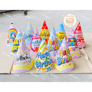 [ Mũ trung ] 100 mũ đội sinh nhật hình HPBD, Babythree, capypara, kuromi, siêu nhân, công chúa,gấu dâu, kitty