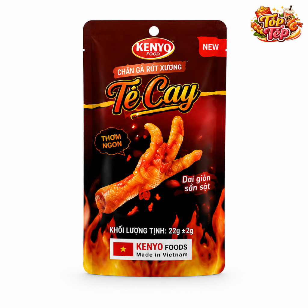 Combo Chân Gà Kenyo - Rút xương 4 vị - Tê Cay/Sả Tắc/Truyền Thống/Tứ Xuyên | Gói 22-26g