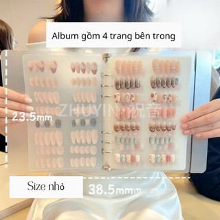 Sổ album đựng mẫu móng , trưng bày móng tay - album gồm 4 tờ trang