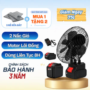 Quạt Tích Điện Mini, Để Bàn Làm Mát Cực Nhanh, Pin Dung Lượng Lớn Sử Dụng Liên Tục Nhiều Giờ Hot 2026