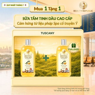 [MUA 1 TẶNG 1] Sữa tắm tinh dầu Ý phục hồi độ ẩm làn da với HA Beauty Republic Toscana Glow Hương Olive & Honey 500ml