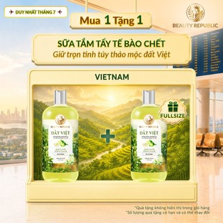[MUA 1 TẶNG 1] Sữa tắm tẩy tế bào chết Việt giảm nhờn & mụn lưng với BHA Beauty Republic Mát Lành Đồng Xanh 500ml