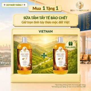 [MUA 1 TẶNG 1] Sữa tắm tẩy tế bào chết Việt giảm nhờn & mụn lưng với BHA Beauty Republic Ấm Áp Núi Rừng 500ml