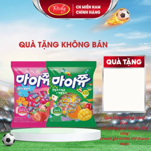Kẹo Crown Hoa Quả Túi 284g Nhập Khẩu Hàn Quốc Vị Dâu Đào, Vải Đào, Xoài Dưa