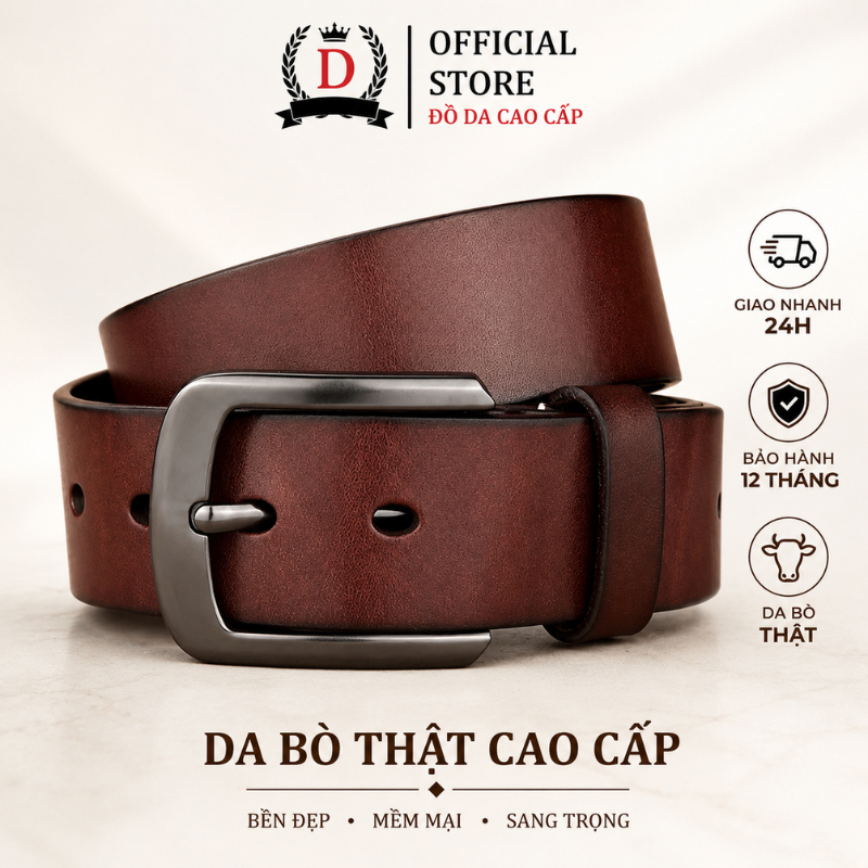 Thắt Lưng Nam Da Bò Thật Classic Leather, Dây Nịt Nam Cao Cấp Bền Đẹp Dễ Phối Đồ