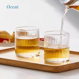 Bộ 6 Ly Thủy Tinh Ocean Pulse Rock/Long Drink 235ml 285ml 355ml 370ml Ly Cafe Cocktail Trà Cao Cấp