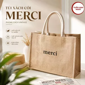 Túi xách cói Merci phong cách Vintage