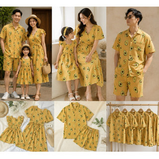 Vải Linen Cotton Nền Cam Cà Rốt In Hoạ Tiết Quả Bơ Mềm Rũ Khổ 1m45